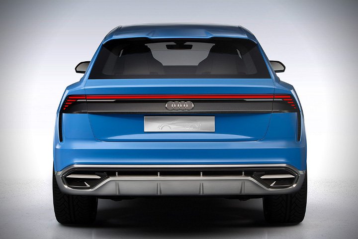 Audi Q8 2018 года вид сзади Audi Q8 2018 года вид сзади